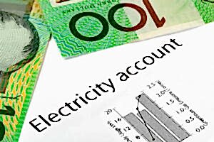 Electricity bill with Australia one hundred dollar bills